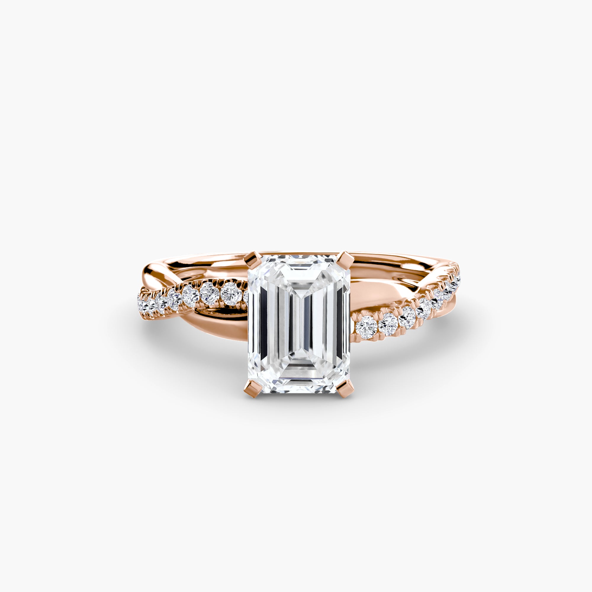 Infinity Twist Pavé Solitaire Setting