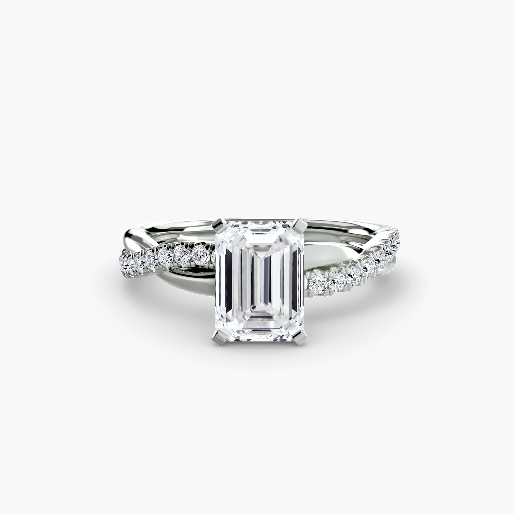 Infinity Twist Pavé Solitaire Setting