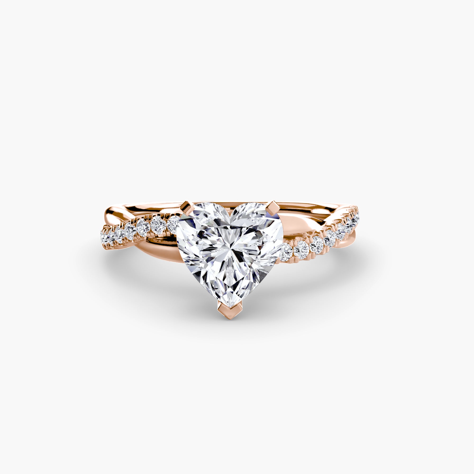 Infinity Twist Pavé Solitaire Setting