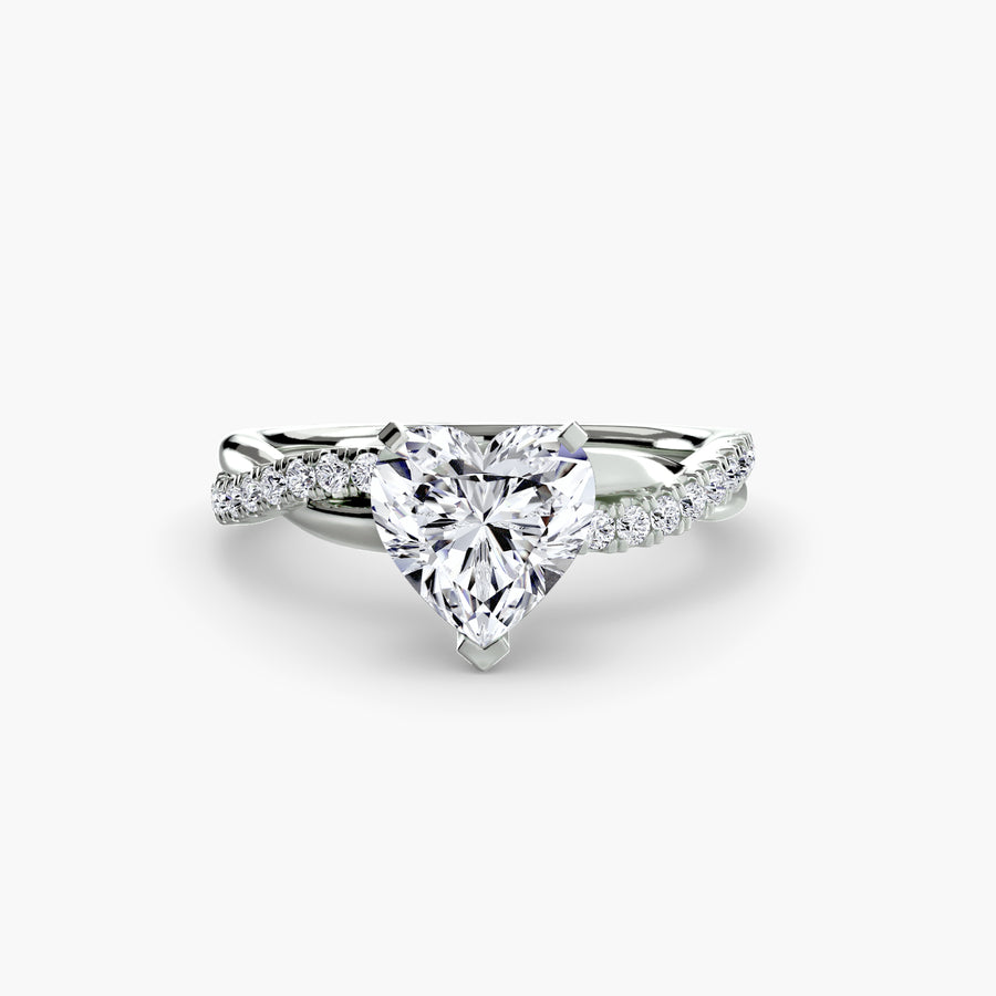 Infinity Twist Pavé Solitaire Setting