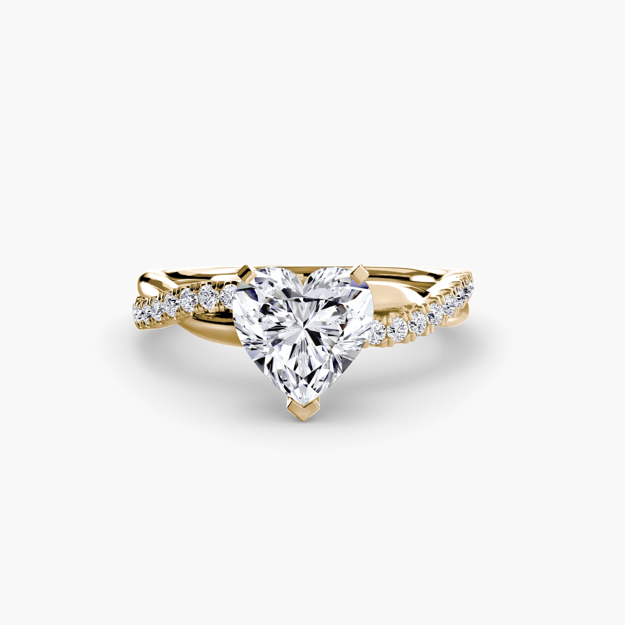 Infinity Twist Pavé Solitaire Setting