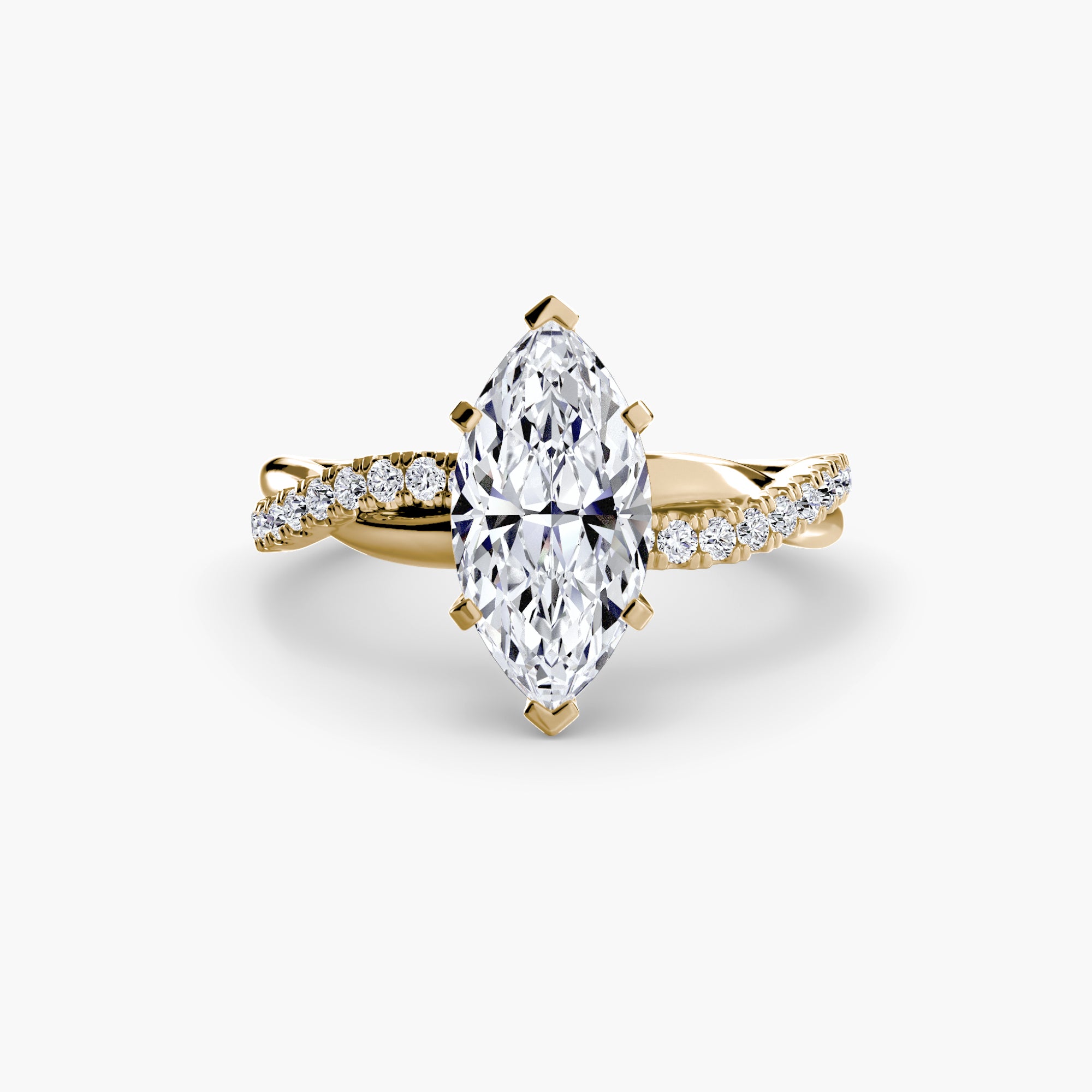 Infinity Twist Pavé Solitaire Setting