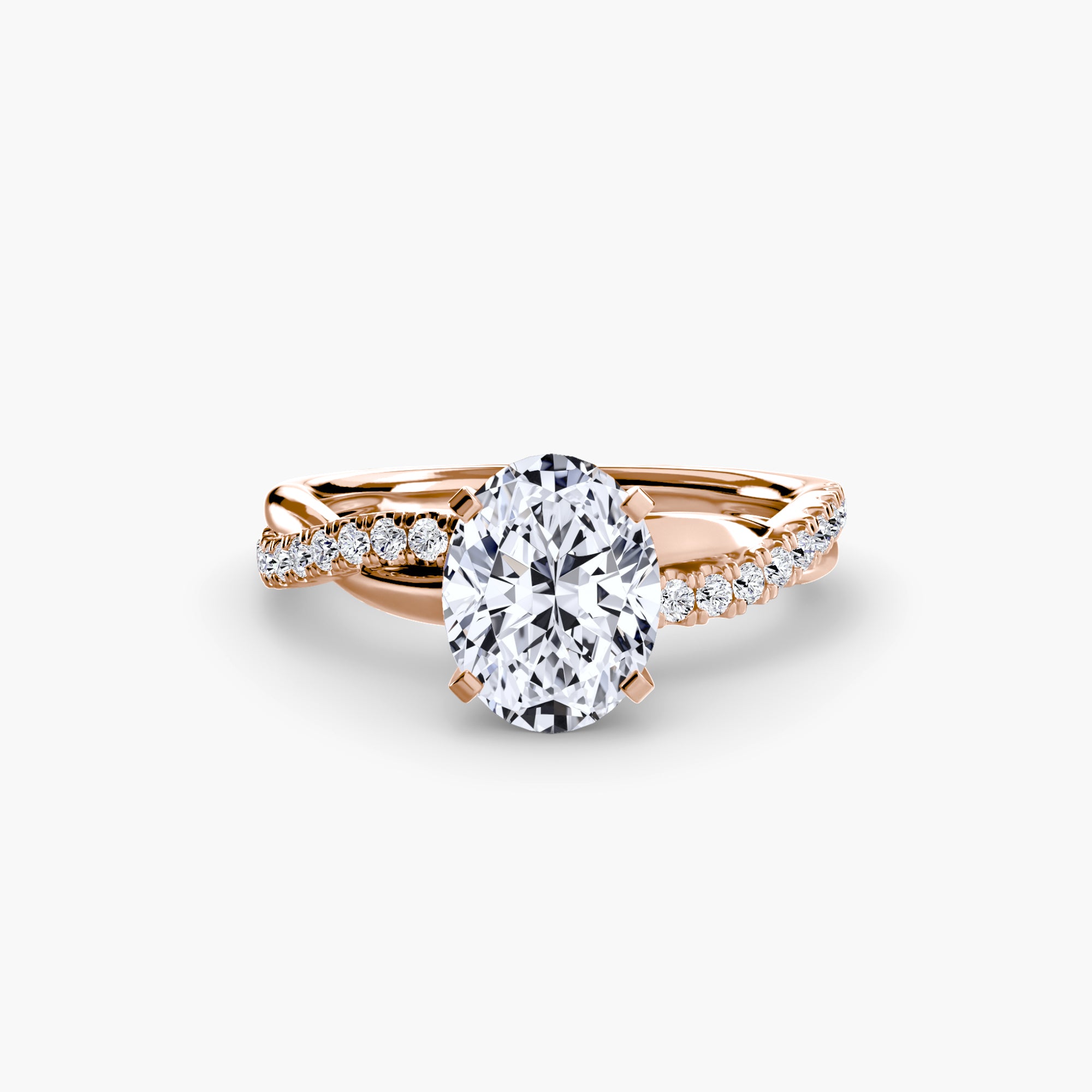 Infinity Twist Pavé Solitaire Setting