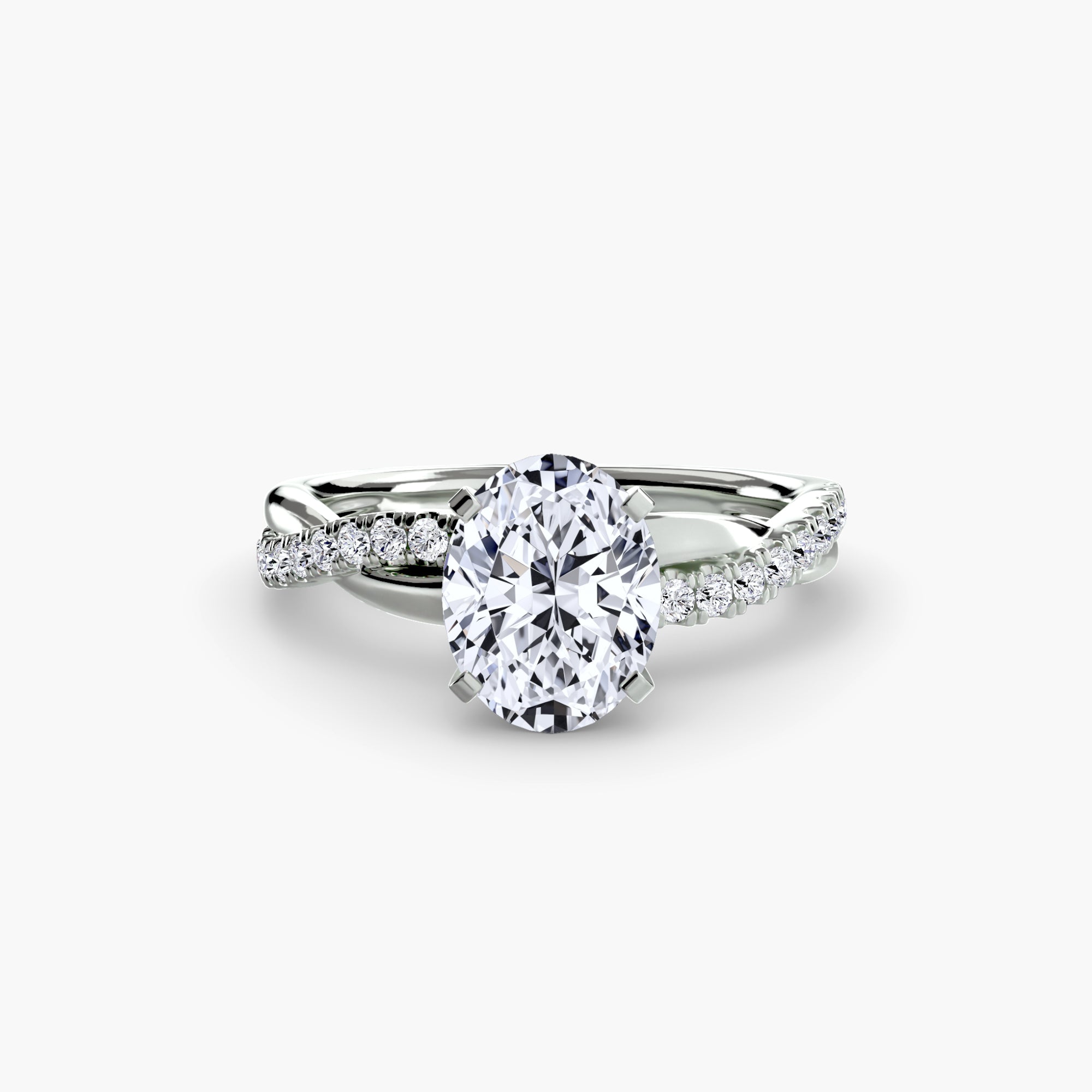 Infinity Twist Pavé Solitaire Setting