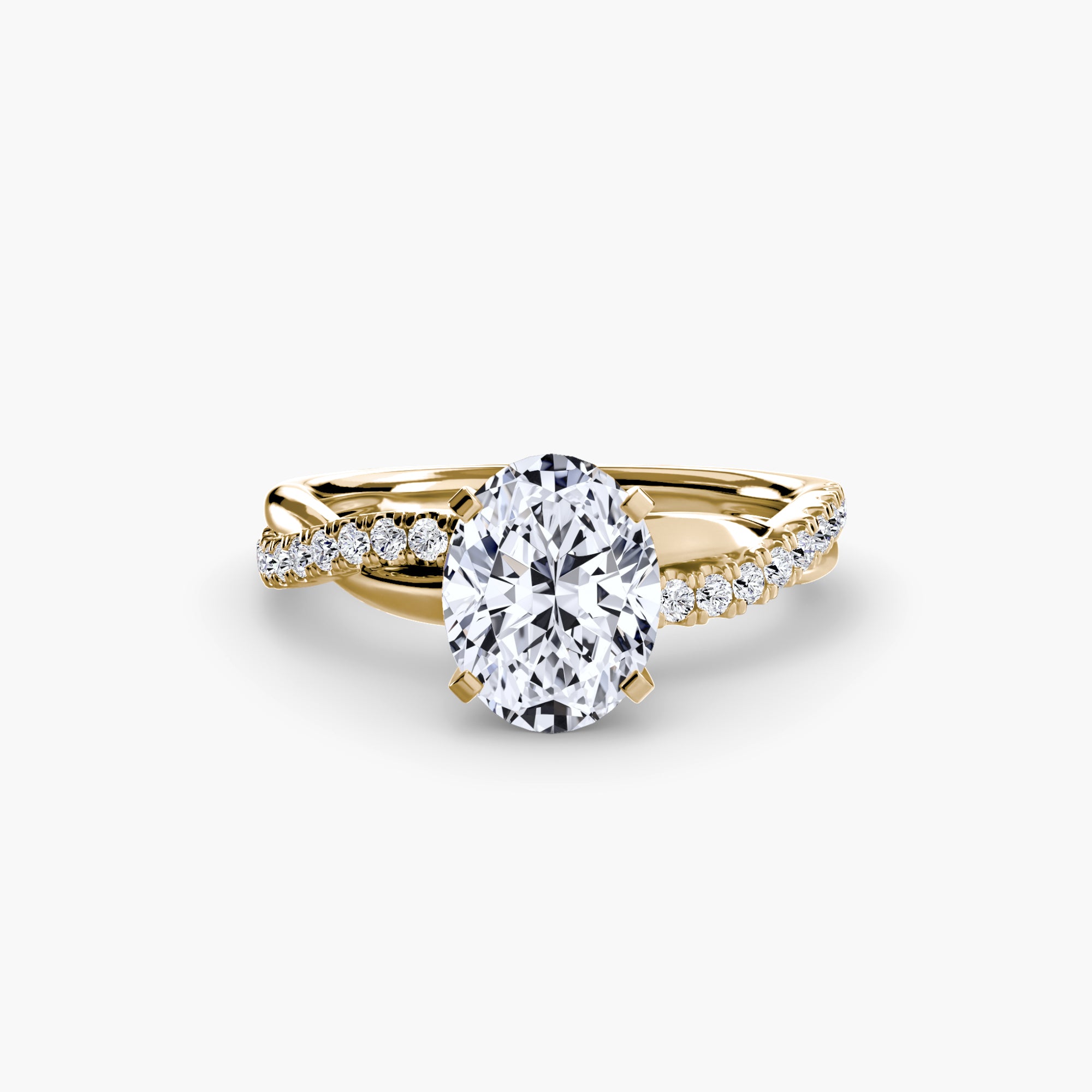 Infinity Twist Pavé Solitaire Setting