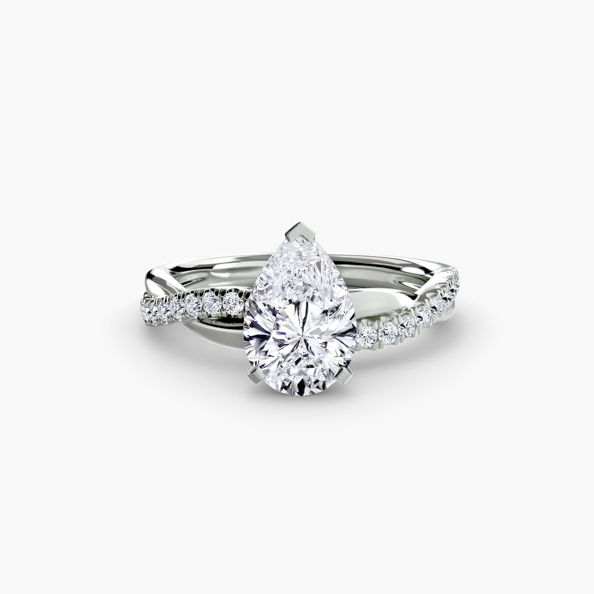 Infinity Twist Pavé Solitaire Setting