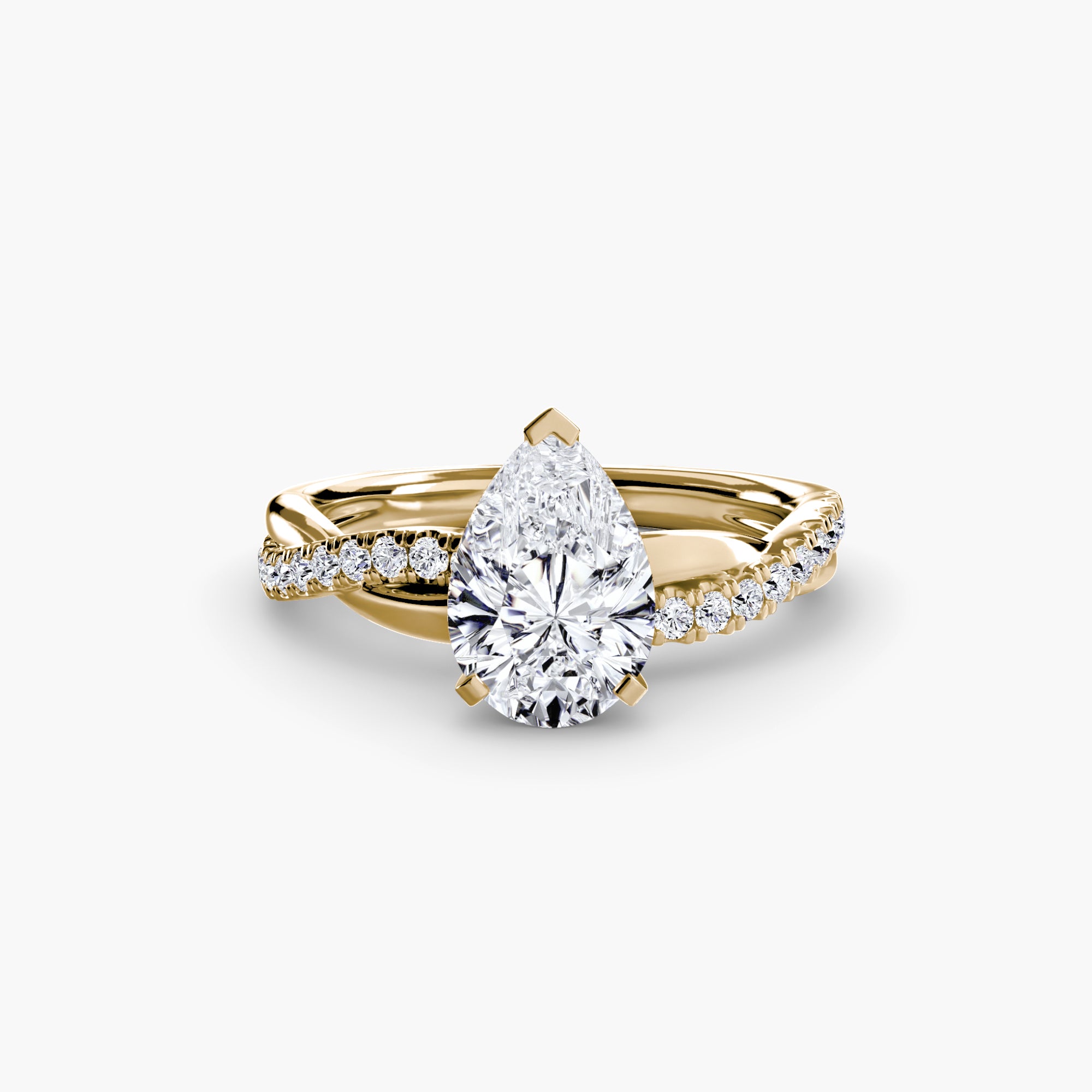 Infinity Twist Pavé Solitaire Setting