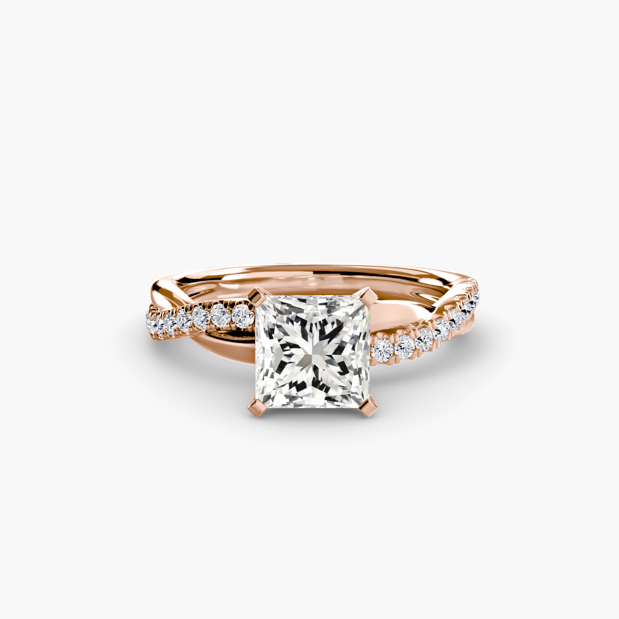 Infinity Twist Pavé Solitaire Setting