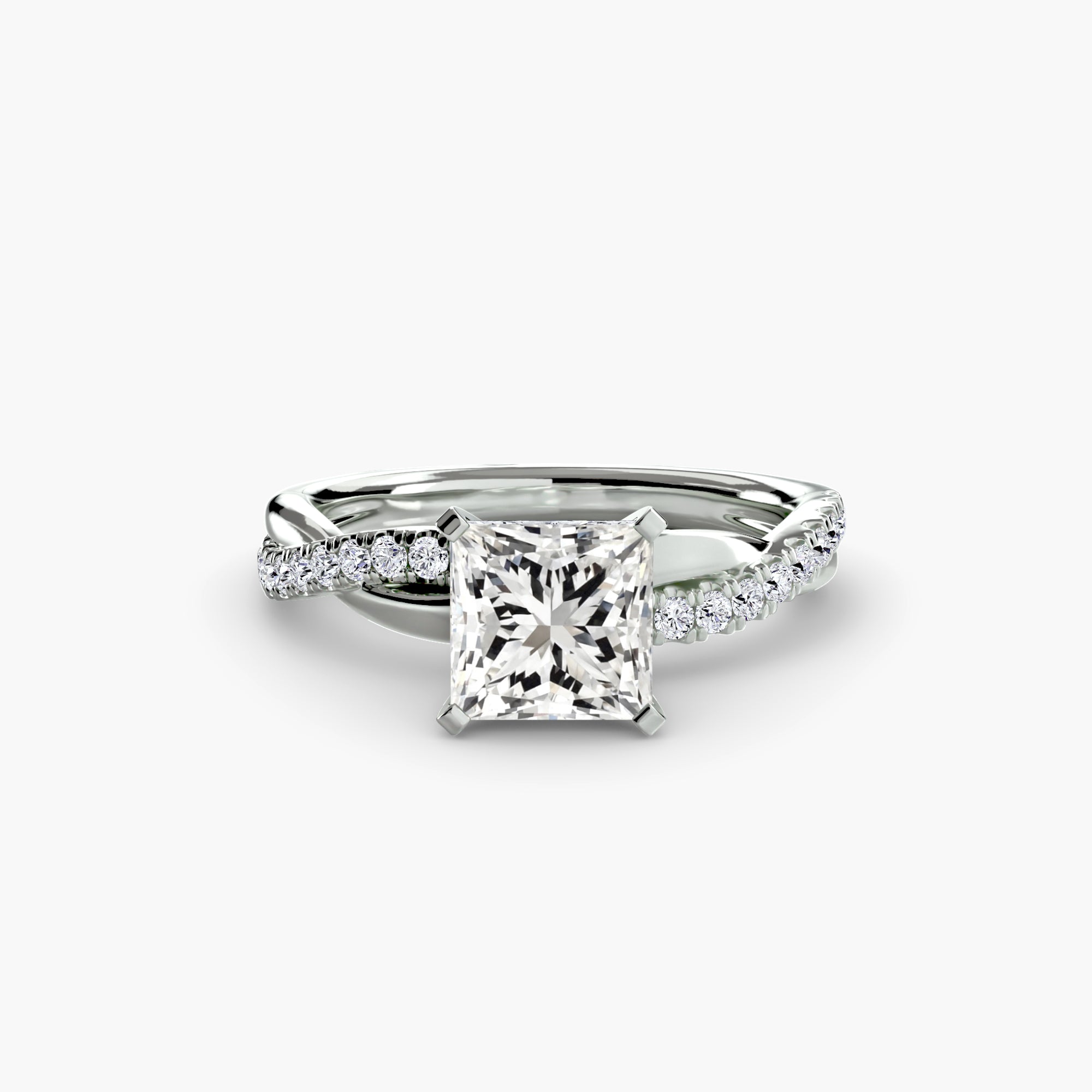 Infinity Twist Pavé Solitaire Setting