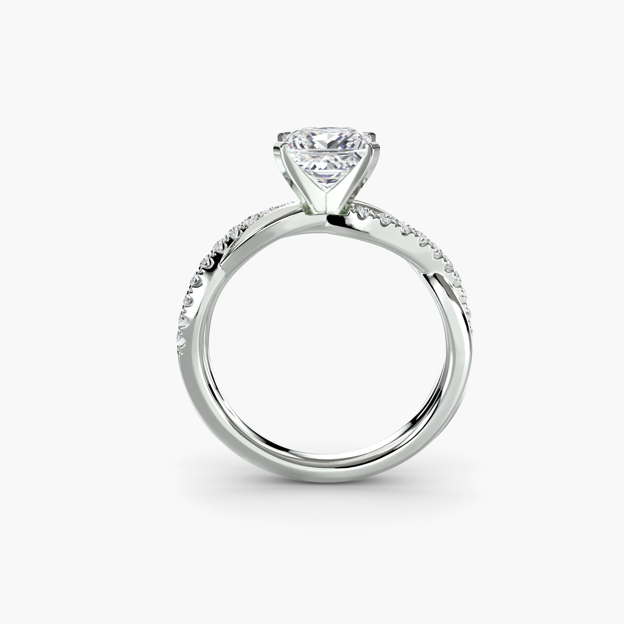 Infinity Twist Pavé Solitaire Setting