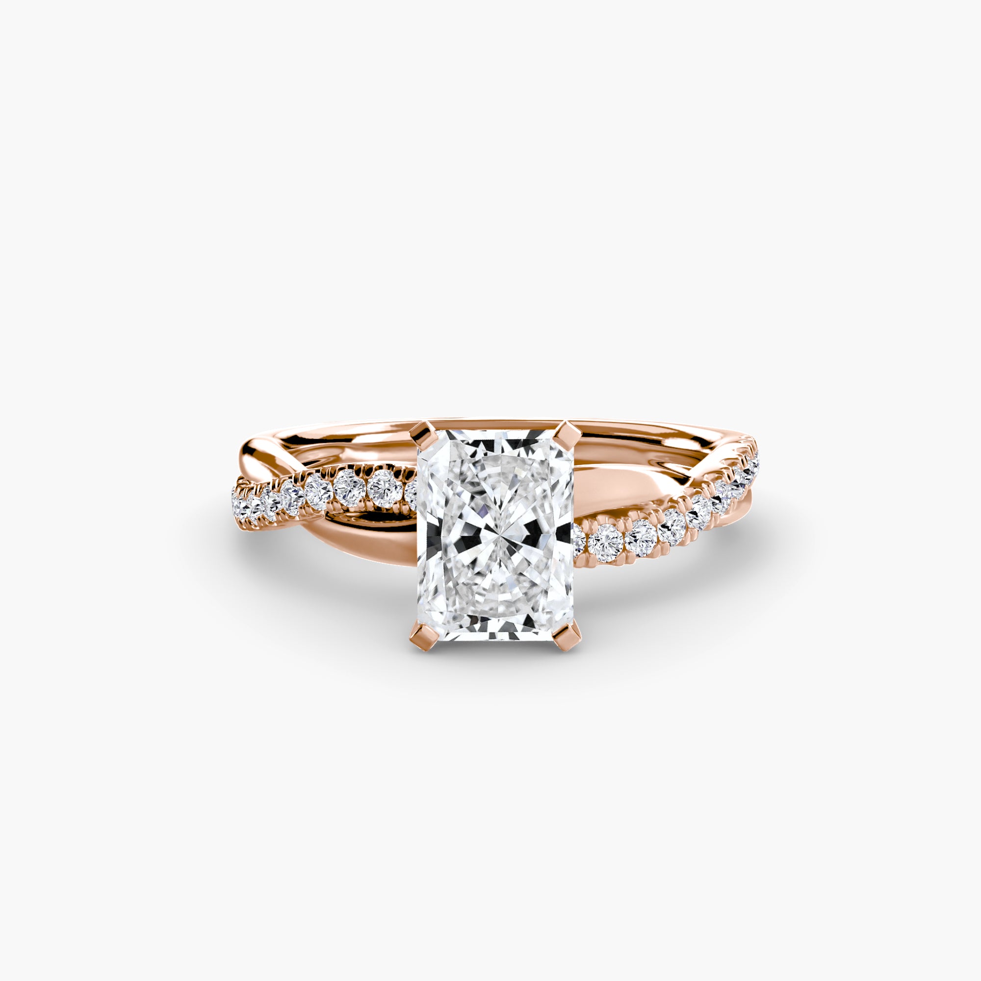 Infinity Twist Pavé Solitaire Setting
