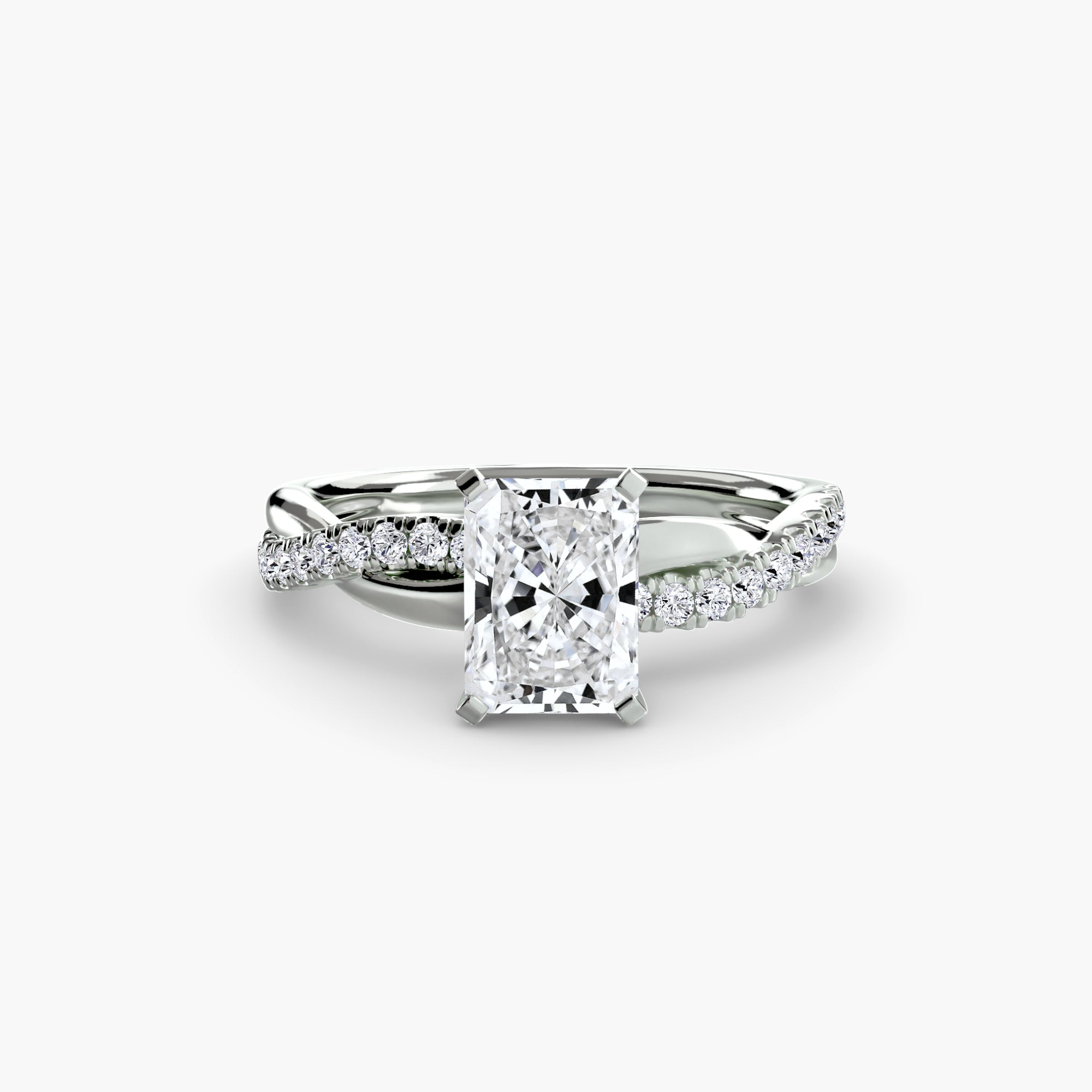 Infinity Twist Pavé Solitaire Setting