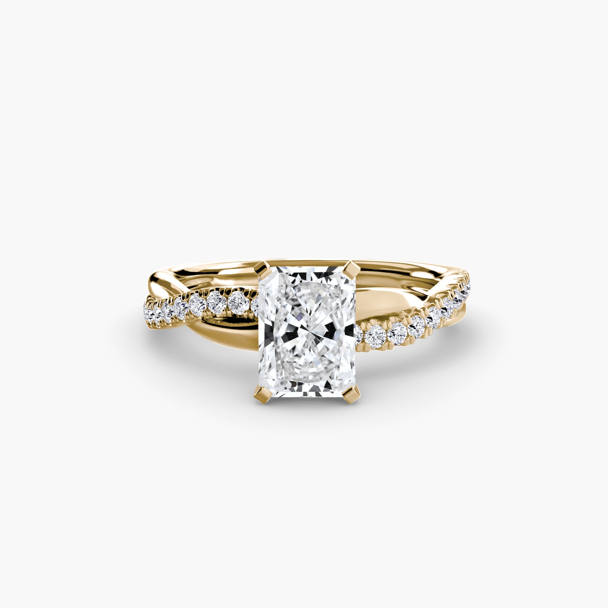 Infinity Twist Pavé Solitaire Setting