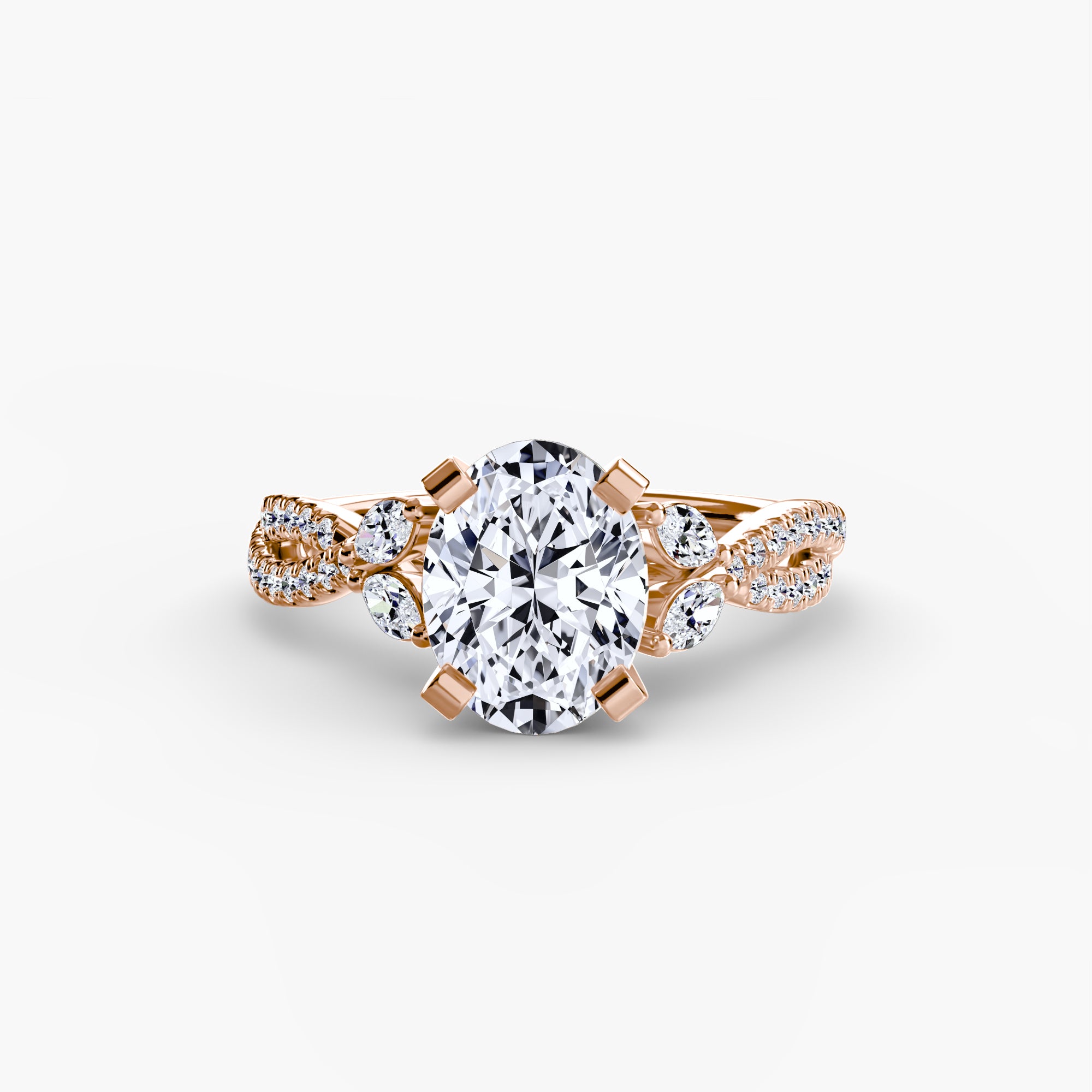 Round Twist Pavé Solitaire Setting