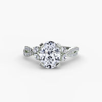 The Twist Pavé Ring ring setting in 14k white gold