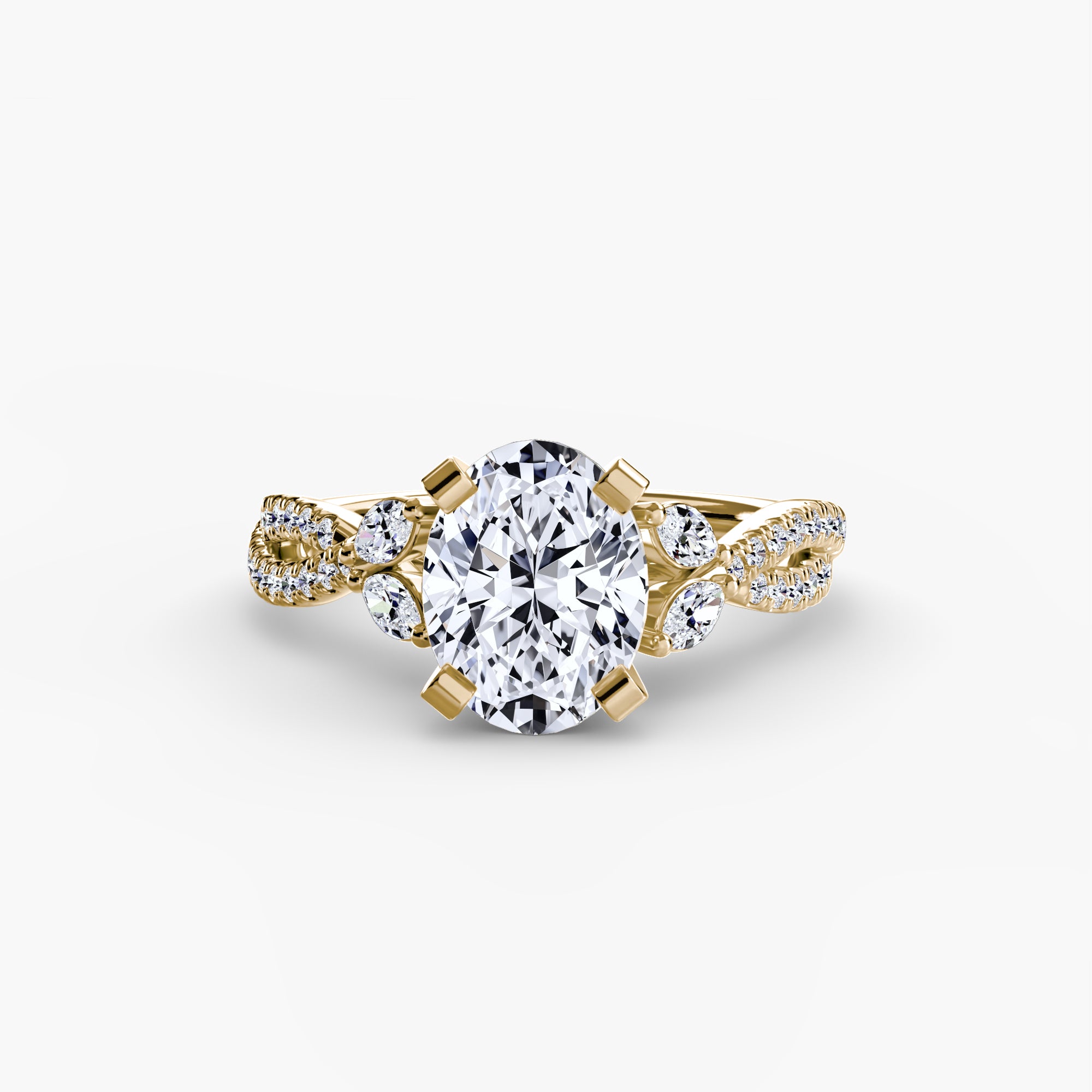 Round Twist Pavé Solitaire Setting