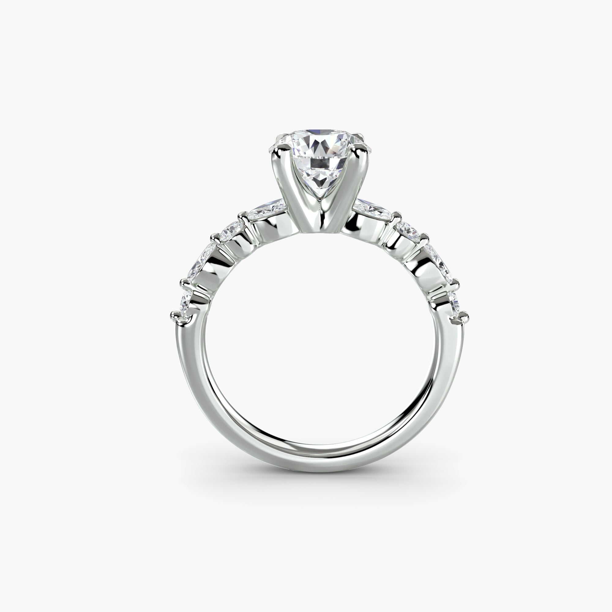 Light Eternity Pavé Solitaire Setting