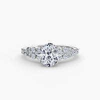 The Celestial Cluster Ring ring setting in 14k white gold